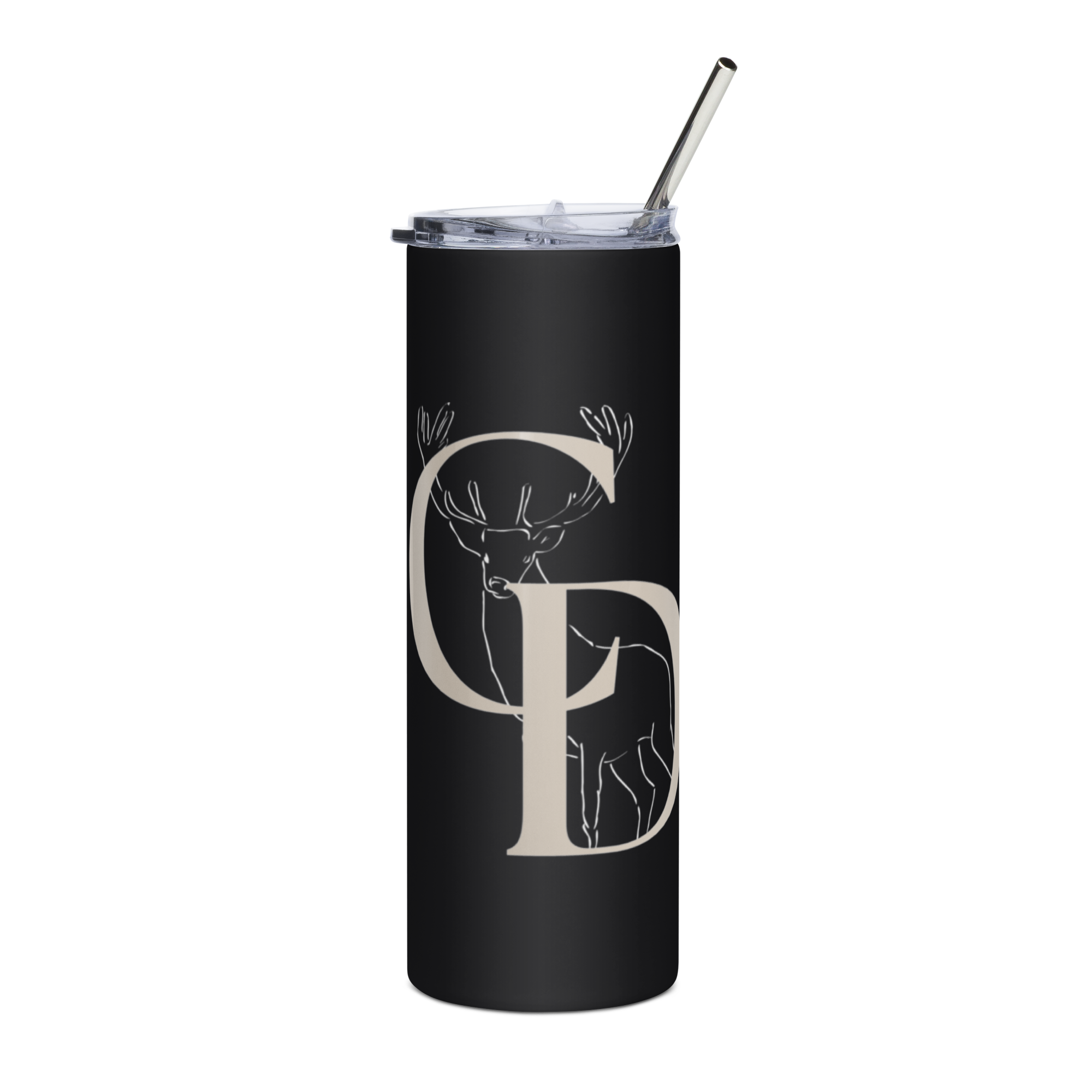 Black Tumbler (Deer Logo)