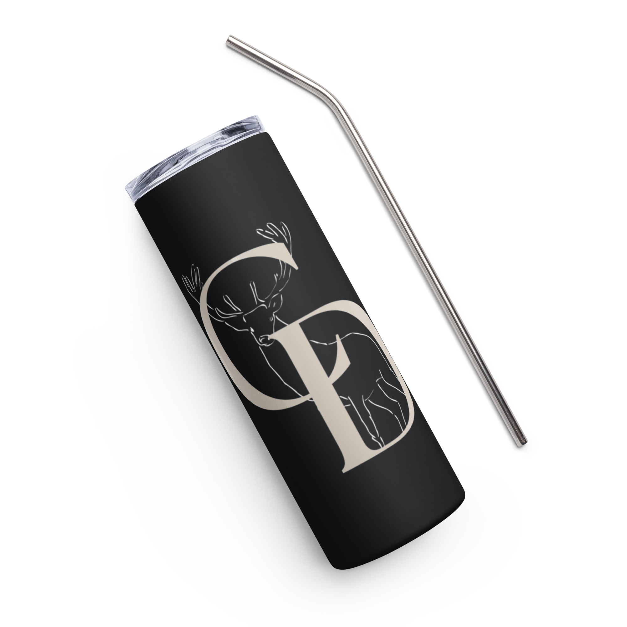 Black Tumbler (Deer Logo)
