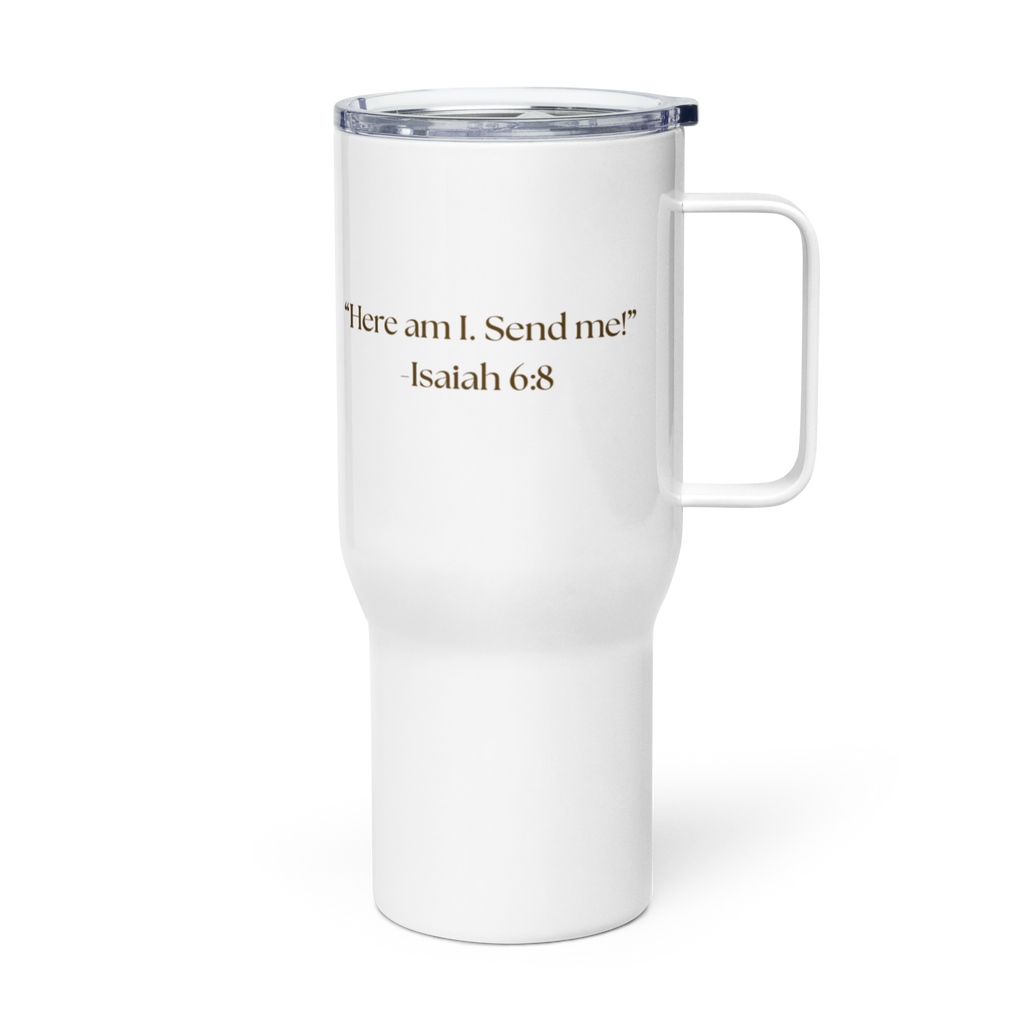 White Tumbler with Bible Verse
