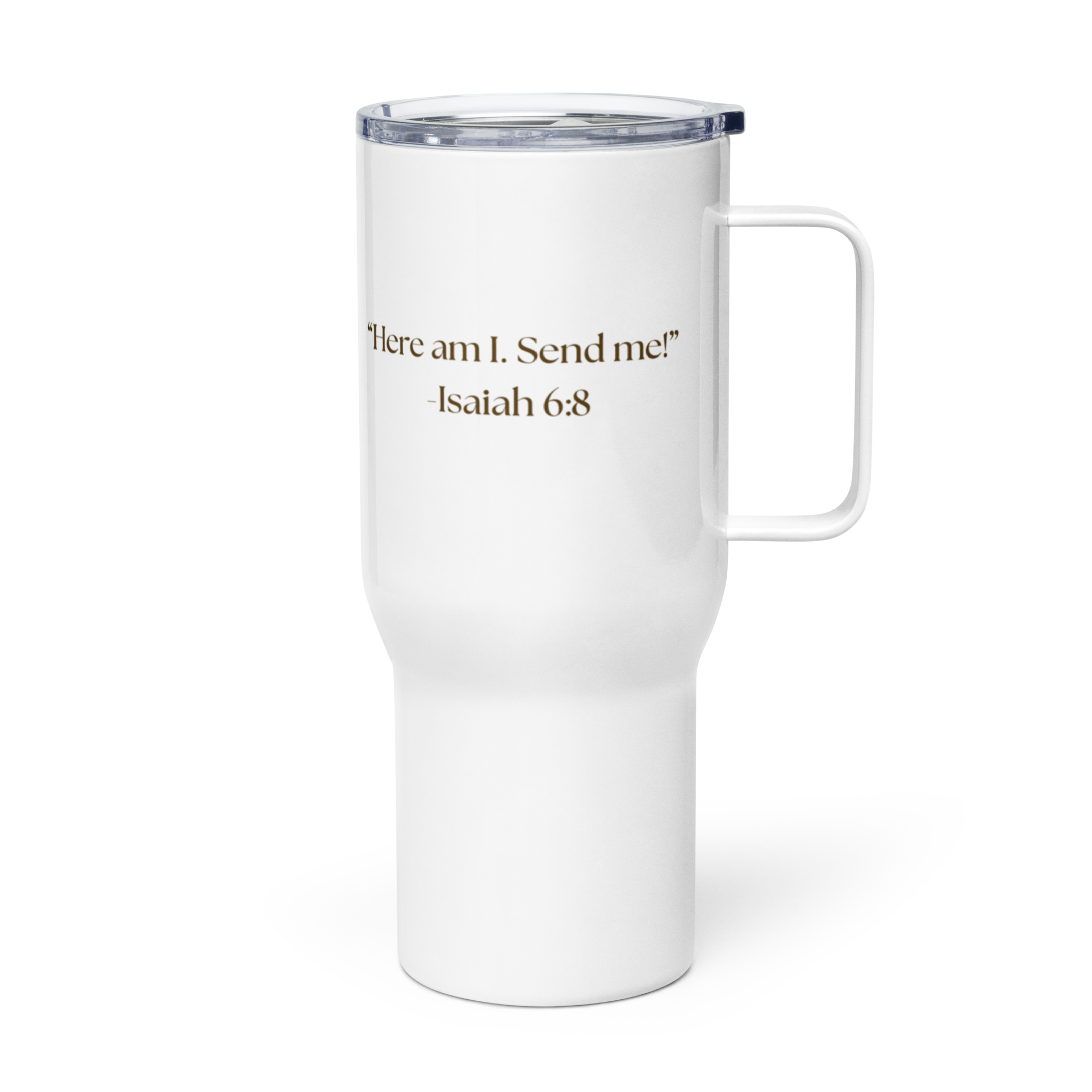 White Tumbler with Bible Verse