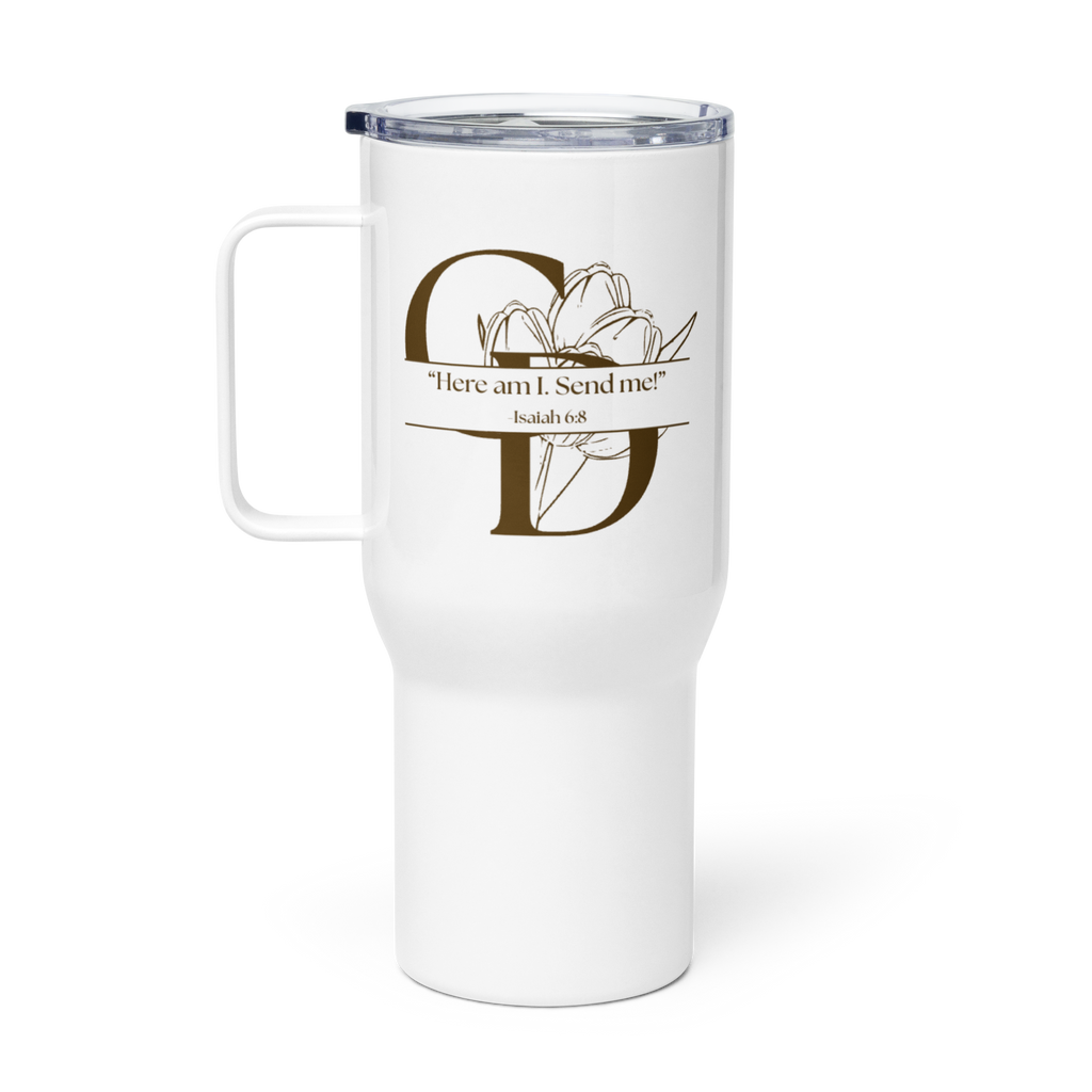 White Tumbler with Bible Verse