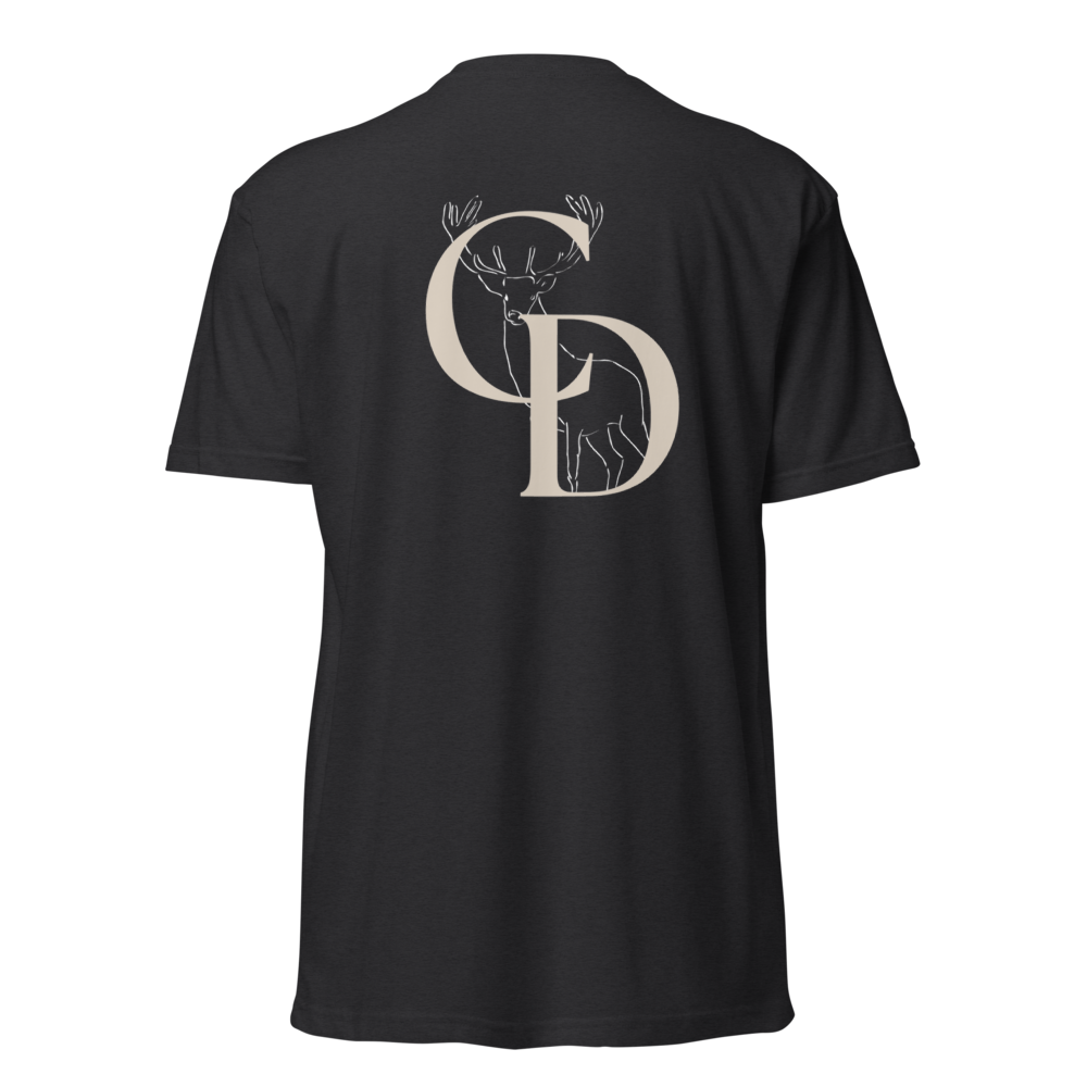 Short Sleeve Black T-Shirt (Deer Logo)