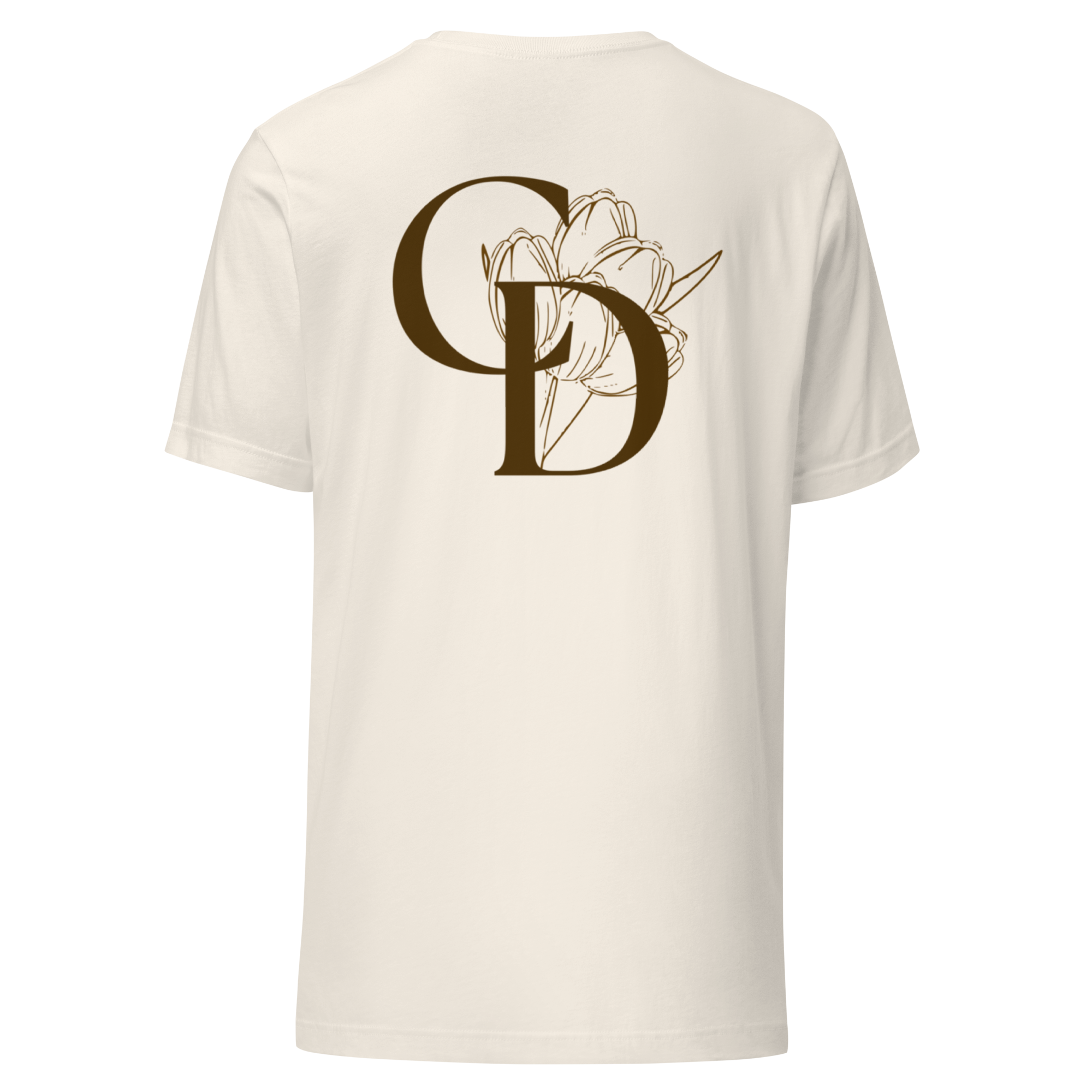 Short Sleeve Vintage White T-Shirt (Flower Logo)