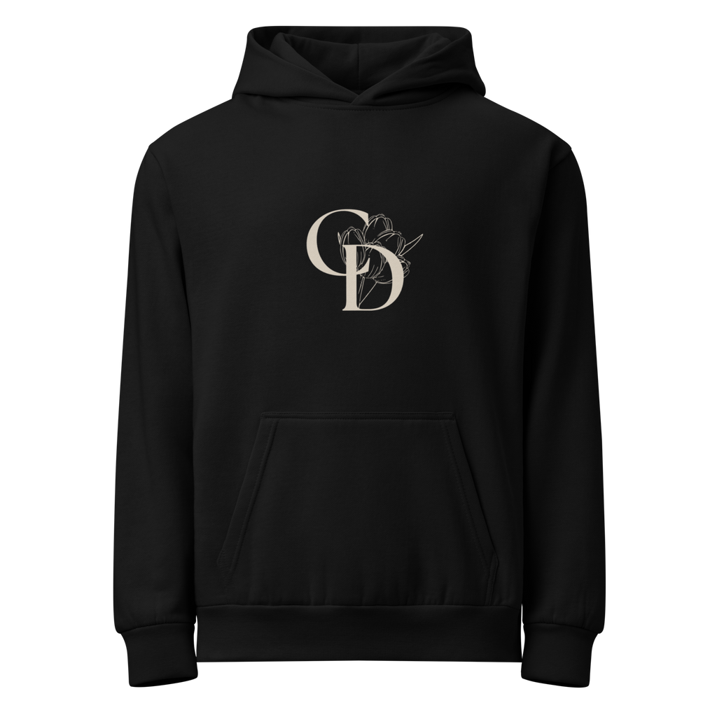 Black Fleece Hoodie (Flower Logo)